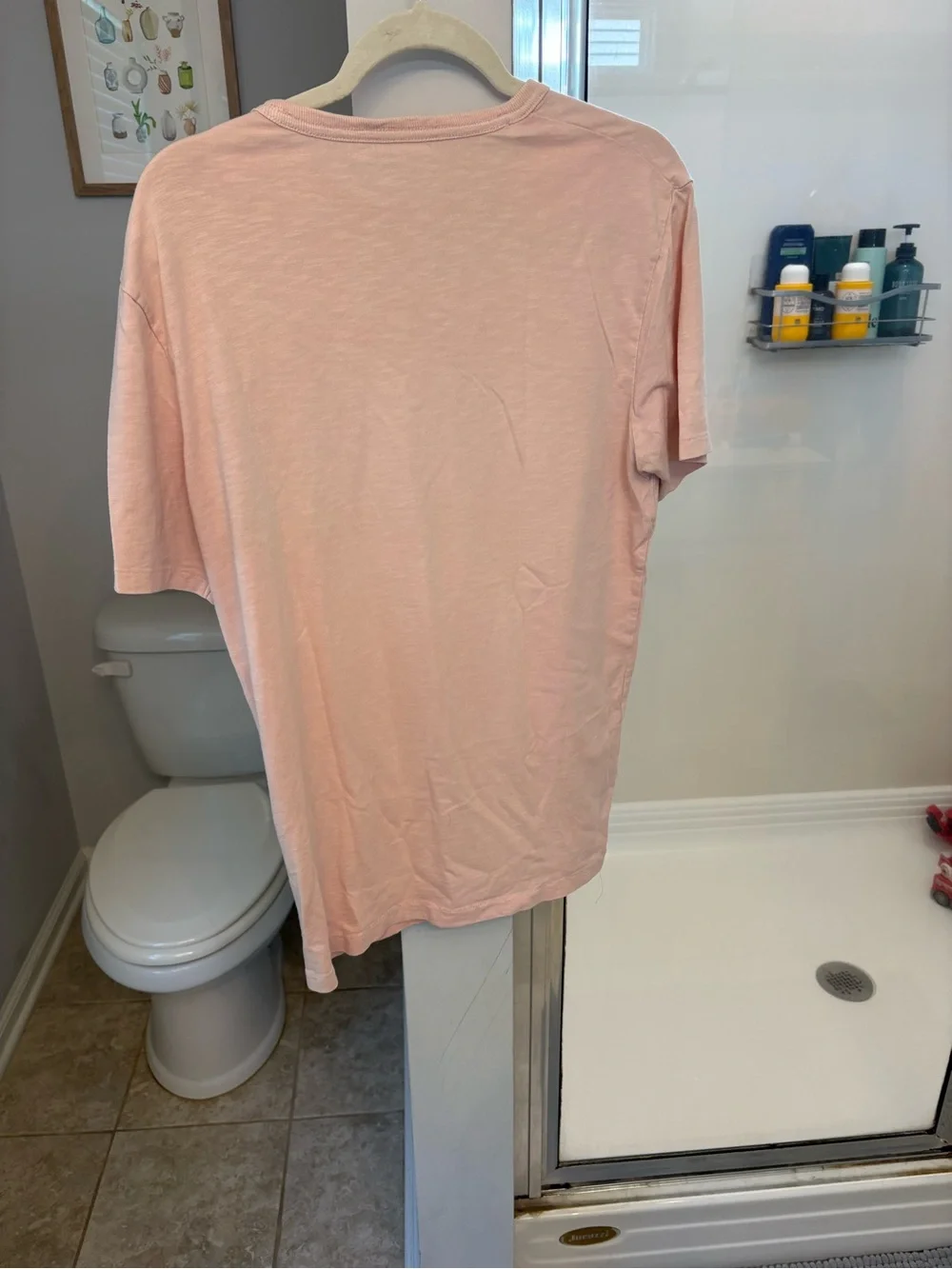 J. Crew Men's Short Sleeve Pocket Tee in Pale Pink‎